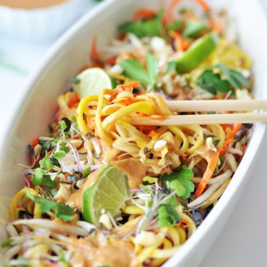 Raw Pad Thai & Spicy Peanut Sauce