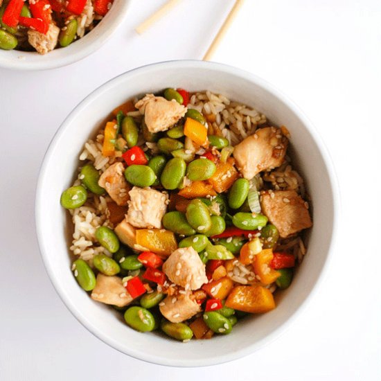 Chicken Edamame Rice Bowl