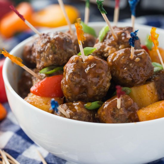 Pineapple Brown Sugar Meatballs