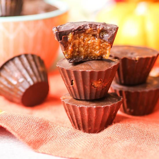 Chocolate Pumpkin Almond Cups