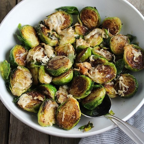 Asiago Cheese Brussels Sprouts