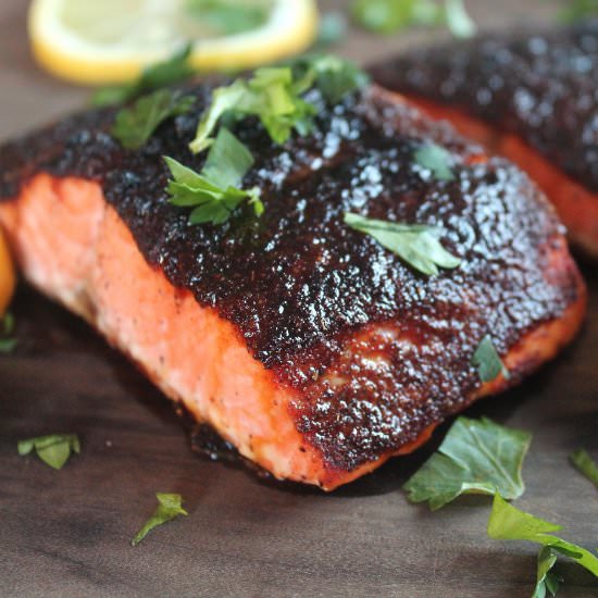 Blackened Sweet and Spicy Salmon