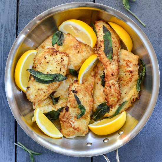 Lemon and Sage Chicken Cutlets