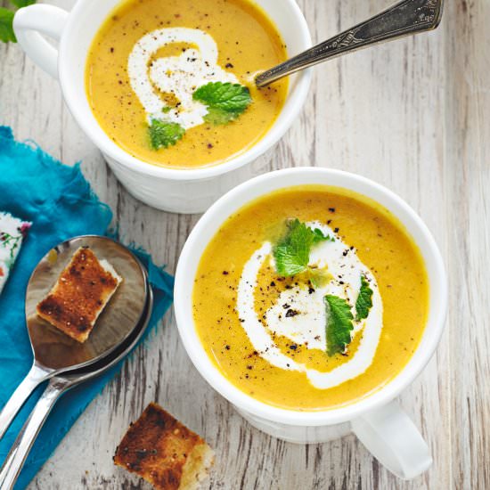 Carrot Lemon Balm Soup