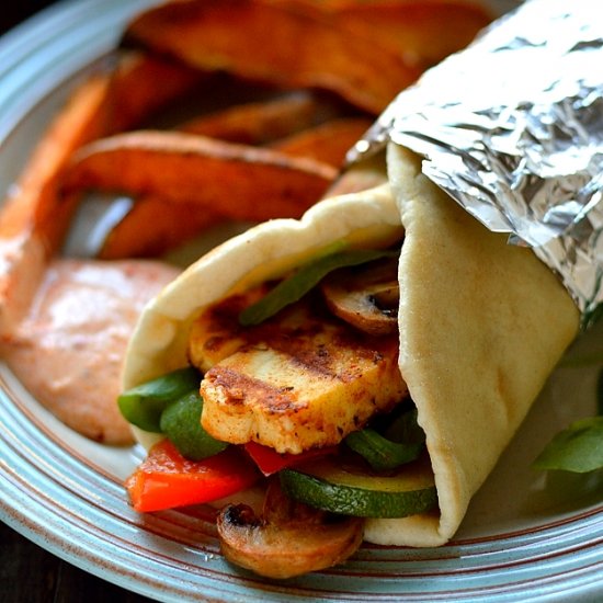 Harissa Halloumi & Roasted Veg Wrap