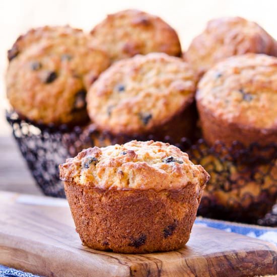 Blueberry Peach Muffins