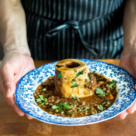 Puy Lentil and Bone Marrow Stew