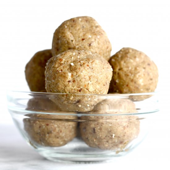 Almond tahini protein bites