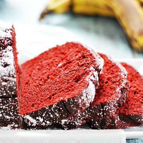 Red Velvet Banana Bread