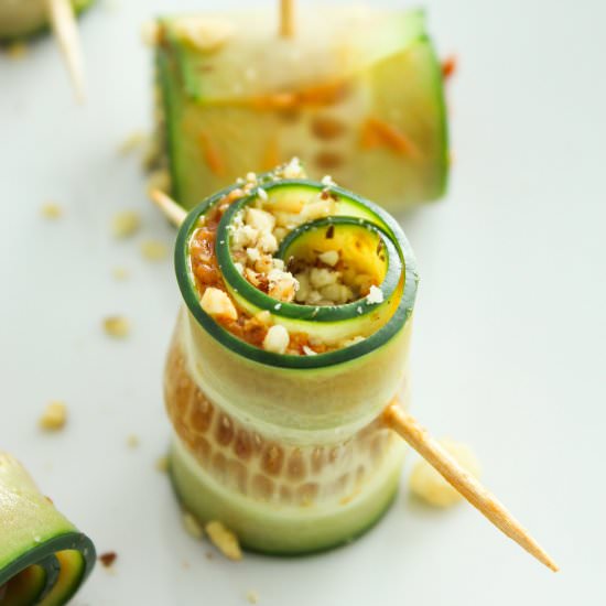 Vegan Cucumber Pinwheels