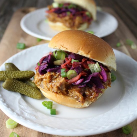 Pulled Pork Sliders w/ Cabbage Slaw