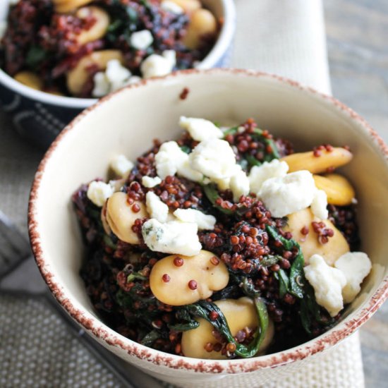 Fava Bean, Green, & Quinoa Salad