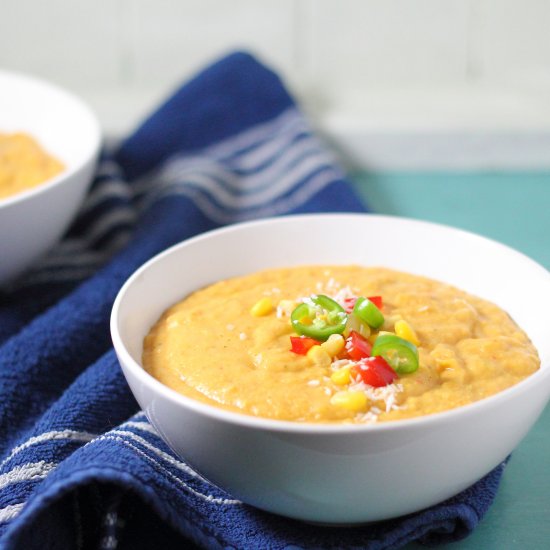 Oil-free Coconut Corn Chowder