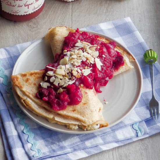 Healthy crepes with quark