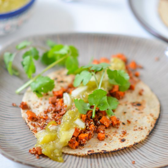 Sweet Potato + Quinoa Tacos