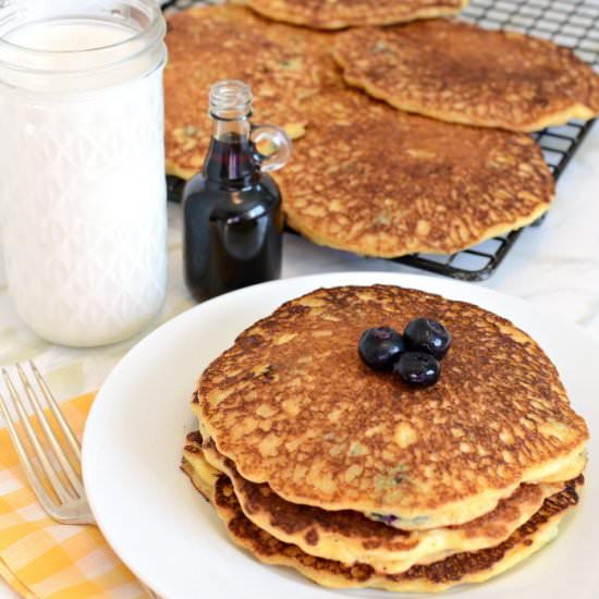 Blueberry Cornmeal Pancakes