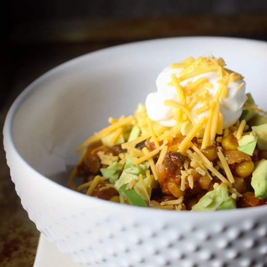 Warm Kale and Barley Chili