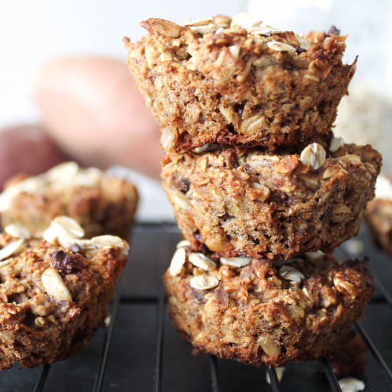 Yam & Oat & Cacao Nib Muffins