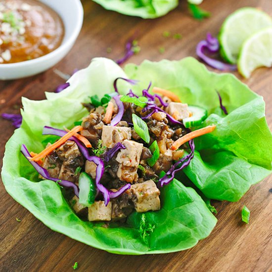 Healthy Asian Tofu Lettuce Wraps