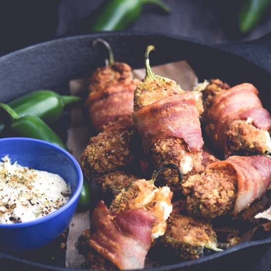 Bacon Wrapped Sourdough Jalapeño Po