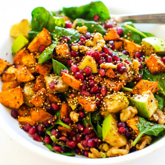 Pomegranate & Crispy Quinoa Salad