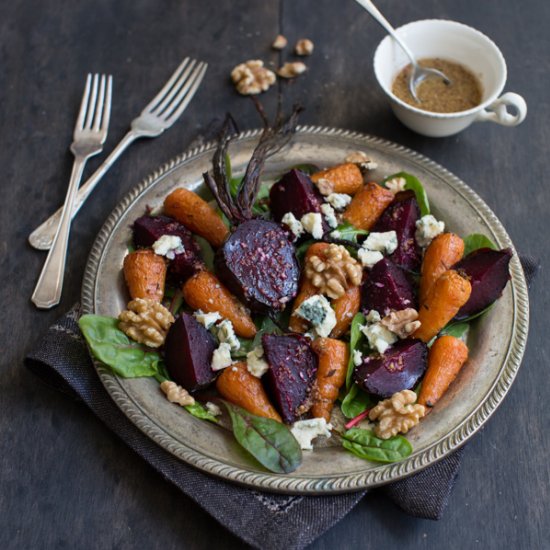 Roast winter vegetable salad