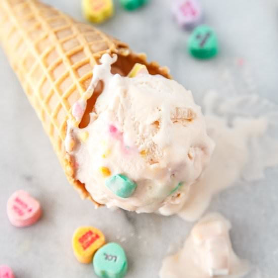 Conversation Heart Ice Cream