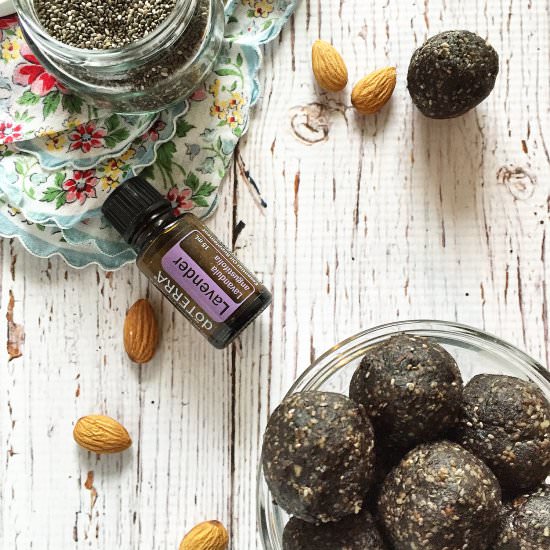 Dark Chocolate Lavender Chia Bites