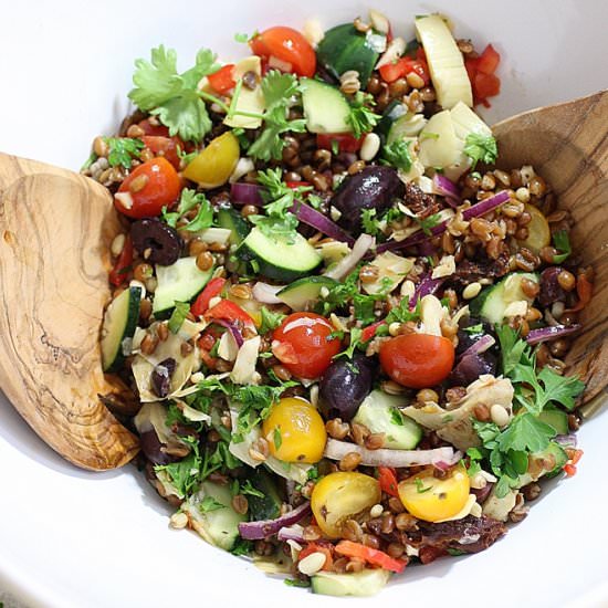 Greek Spelt Berry Salad