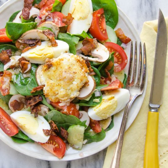 Spinach Salad with Fried Chèvre