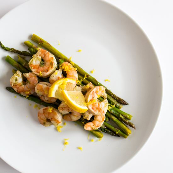 Roasted Shrimp and Asparagus