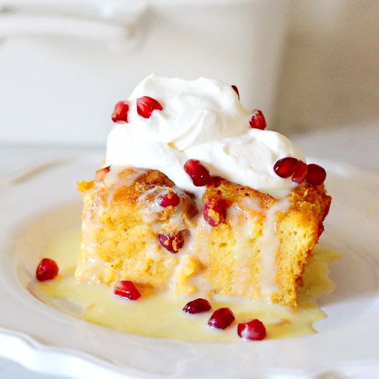 Pumpkin Panettone Bread Pudding