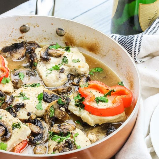 Champagne Mushroom Chicken Skillet