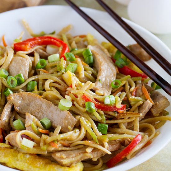 Egg and Pork Lo Mein