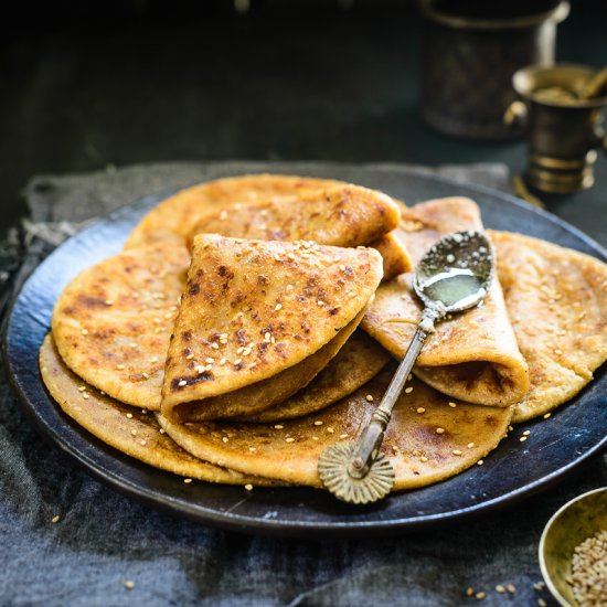 Sesame Coconut Jaggery Flat Bread