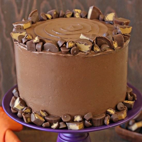 Peanut Butter Cup Banana Cake