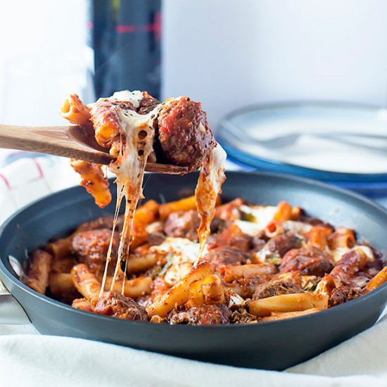 Meatball Pasta Bake