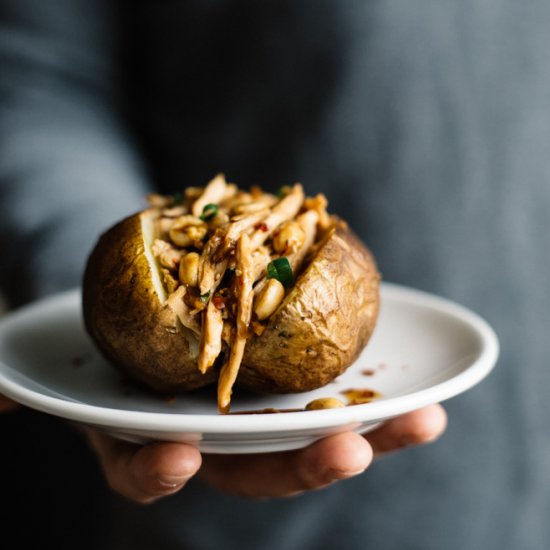 Kung Pao Chicken Stuffed Potatoes