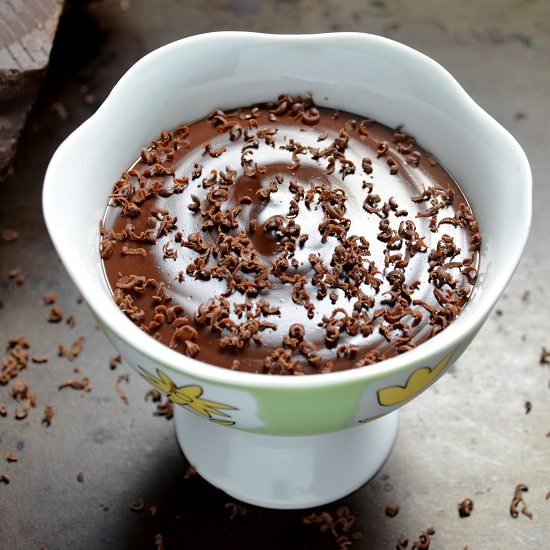 Smooth Dark Chocolate Pudding