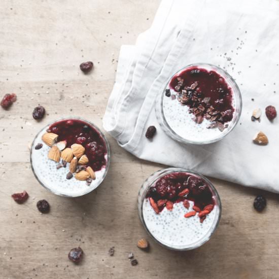 Coconut Chia Pudding with Berries