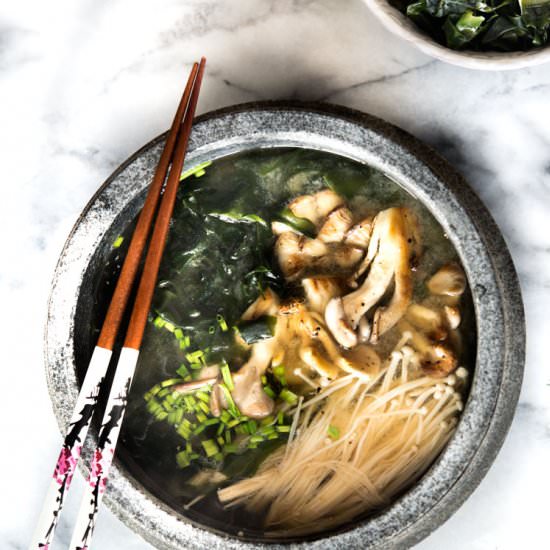 Miso Soup with Mushrooms