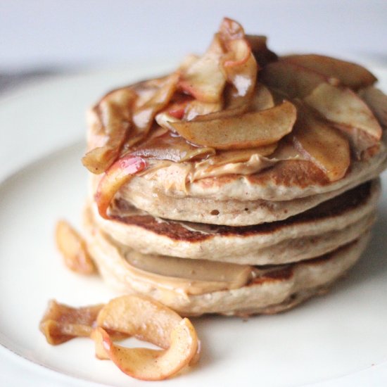 Cinnamon Apple Whole Wheat Pancakes