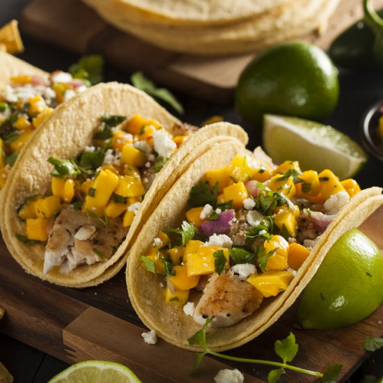 Fish Tacos with Mango