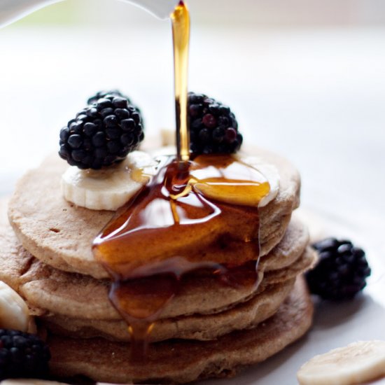 GF Vegan Banana Blender Pancakes