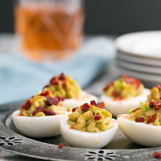 Avocado,Jalapeno& Bacon Deviled Egg