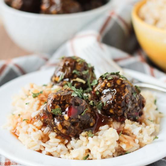 Lentil Balls in Sweet & Sour Sauce