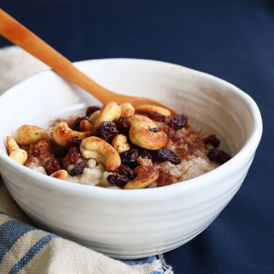 Coconut Brown Rice Pudding