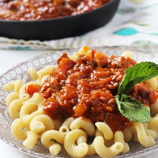 Healthy Meat Sauce for Pasta