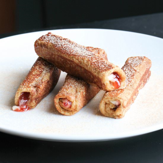 Dessert Filled French Toast Roll Ups