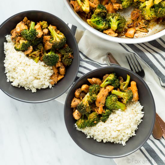 Buffalo Chicken and Broccoli Bowl